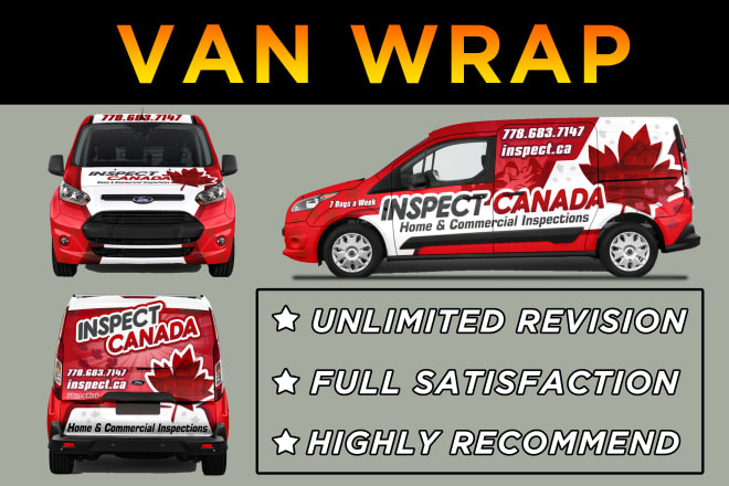 I will design premium quality van wrap, truck wrap, car wrap and vending machine wrap