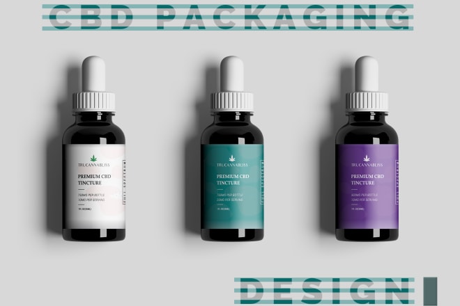I will design pro hemp, cbd label and box package design