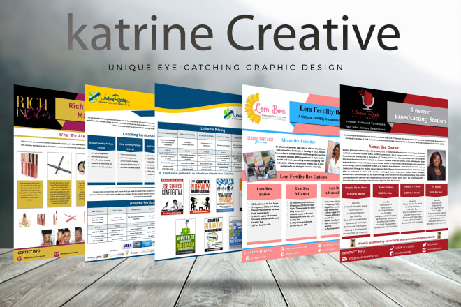 I will design product media kit,sale sheet, package one sheet