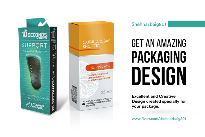 I will design product packaging box and label