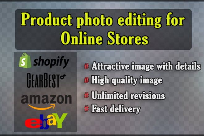 I will design product photo editing for online stores in photoshop