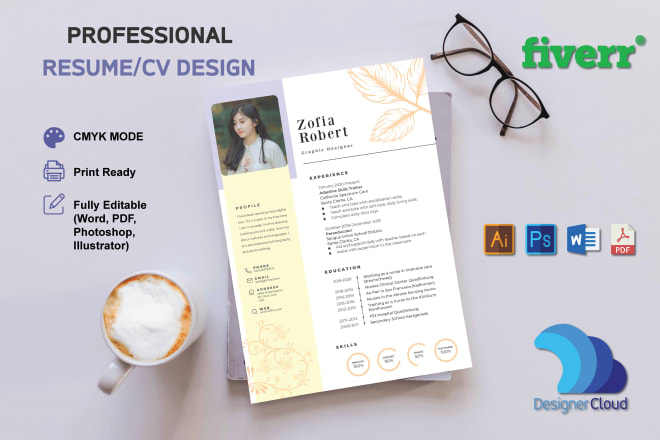 I will design professional cv, resume, and cover letter templates