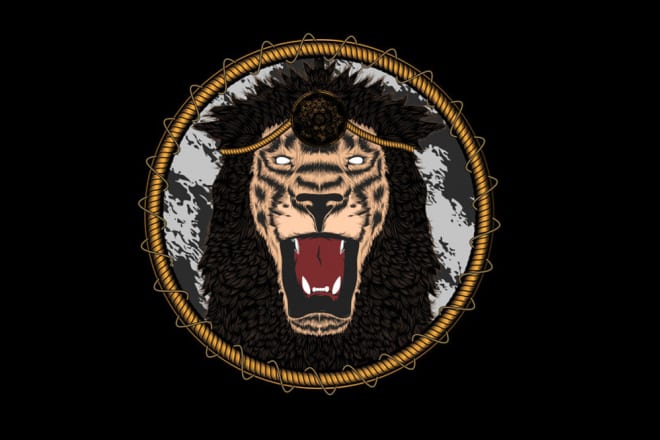 I will design professional lion illustration logo