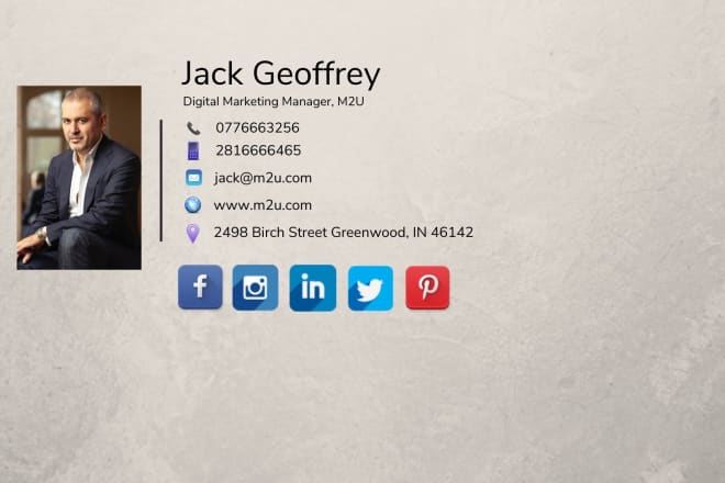 I will design professional online business card or email signature