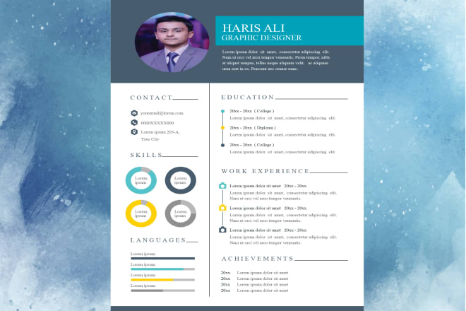 I will design professional resume cv and cover letter