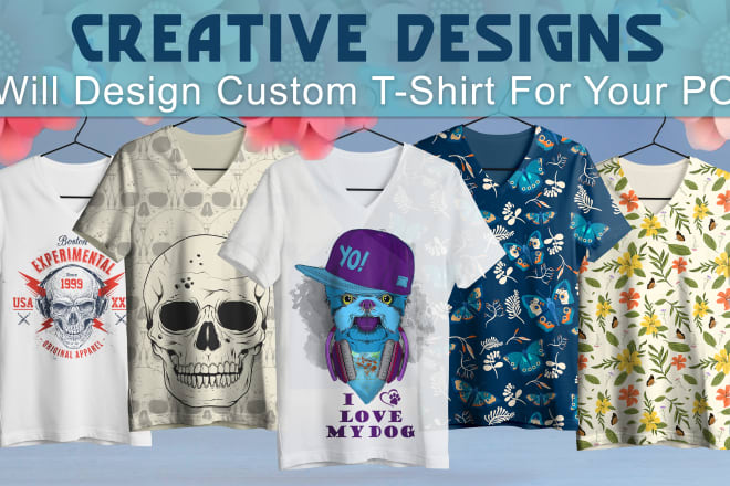 I will design professional, unique and trendy t shirts