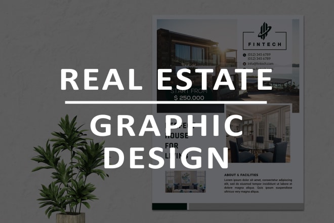 I will design real estate flyer, banner, and postcard