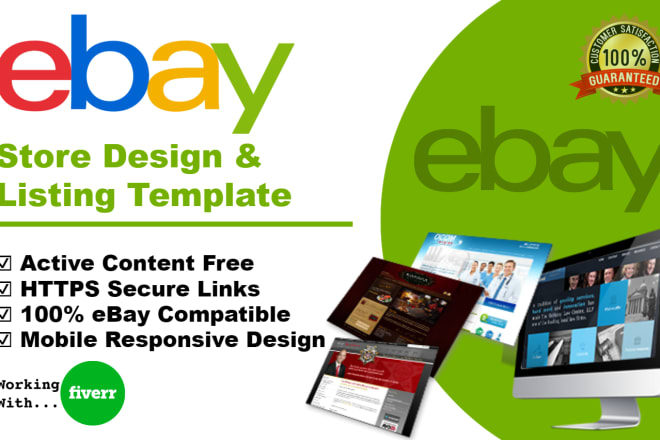 I will design responsive and custom ebay store listing template with seo
