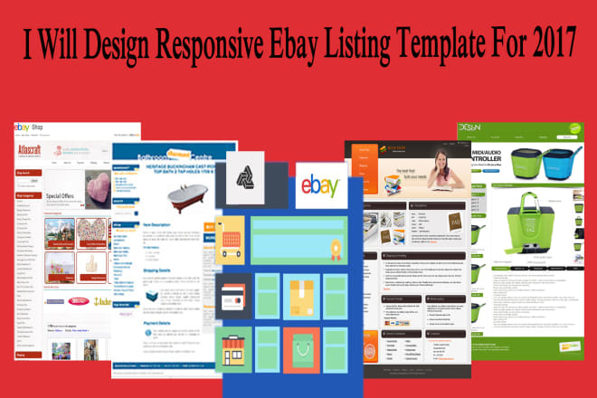 I will design responsive ebay listing template for 2017