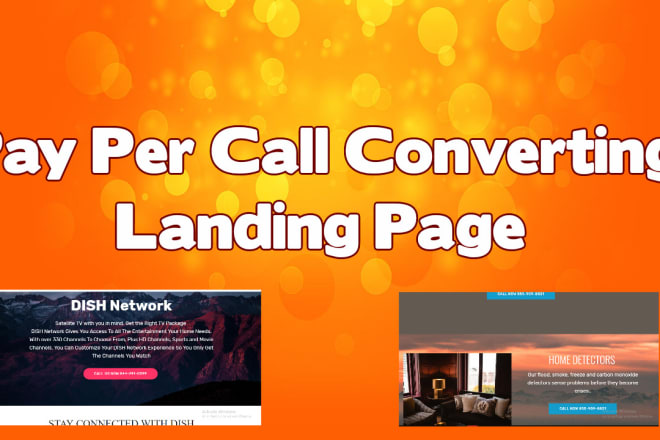 I will design responsive pay per call landing page for any niche