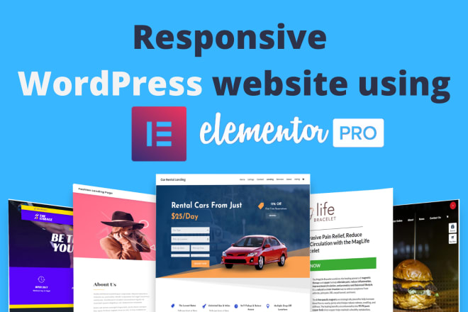 I will design responsive wordpress website using elementor pro