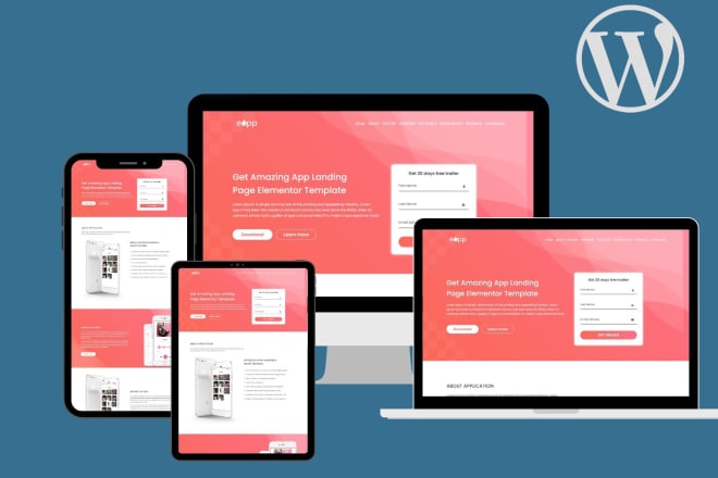 I will design responsive wordpress website using elementor pro