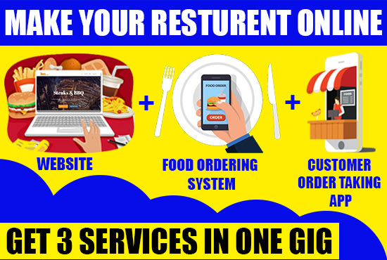I will design restaurant website with online food ordering system
