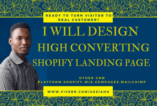 I will design shopify landing page, landing page design, squeeze page, product pages