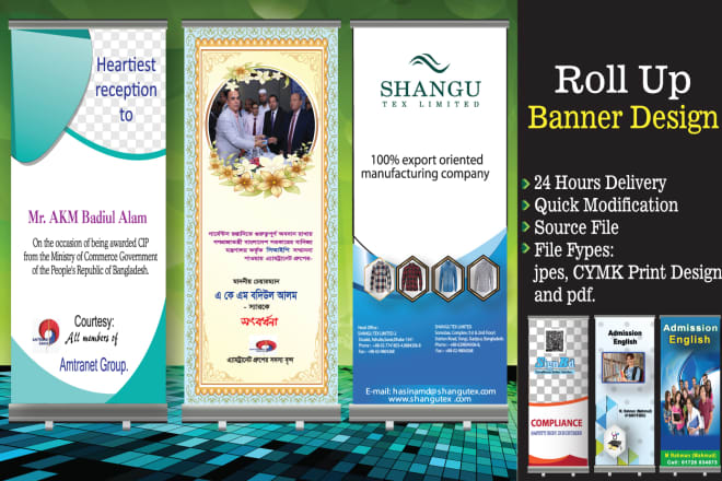 I will design social media ads, roller banner, stage banner and business show banners