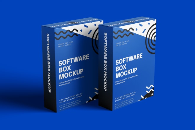 I will design software box mockup digital product 3d box mockup