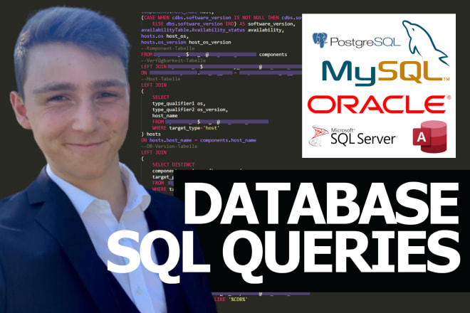 I will design sql database query