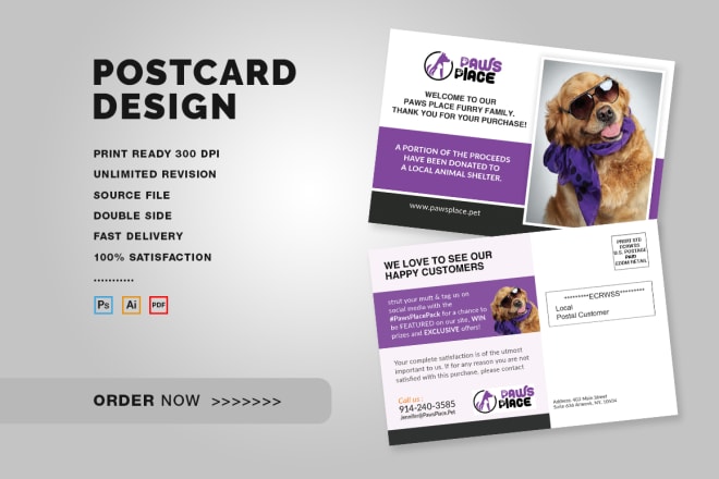 I will design standard postcard and direct mail eddm in 24 hours