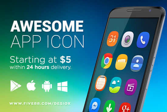 I will design stunning IOS and android app icon