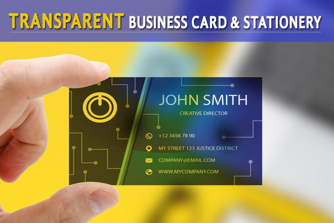 I will design stylish transparent plastic business card, stationery