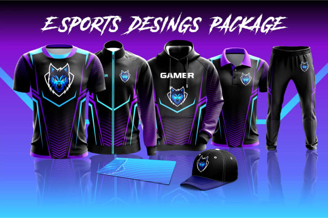 I will design sublimation esports jersey for gaming organization