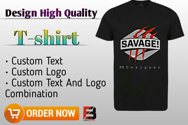 I will design t shirt personal and company logo and text here