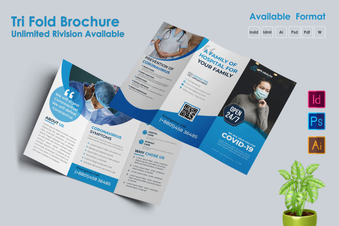 I will design technology professional business tri fold bi fold brochure flyer catalog