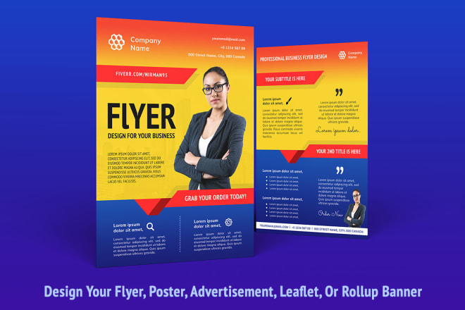 I will design top classy flyer, poster, leaflet, rollup banner
