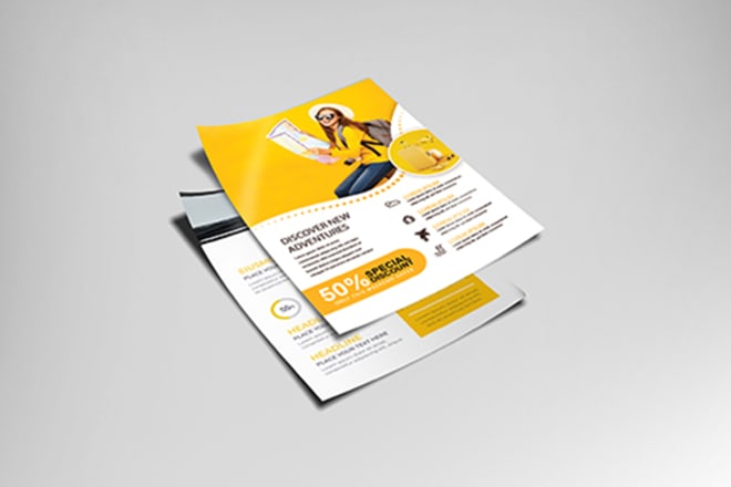 I will design trifold, bifold brochures, flyers or leaflets