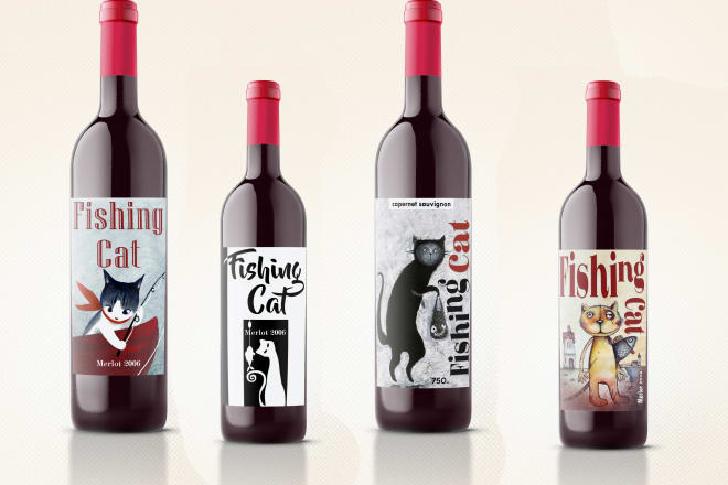 I will design unique trendy style label wine bottle