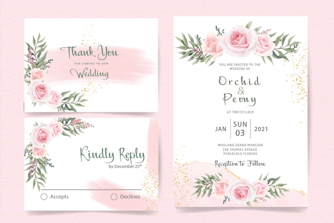 I will design wedding, birthday, party and event invitation card design