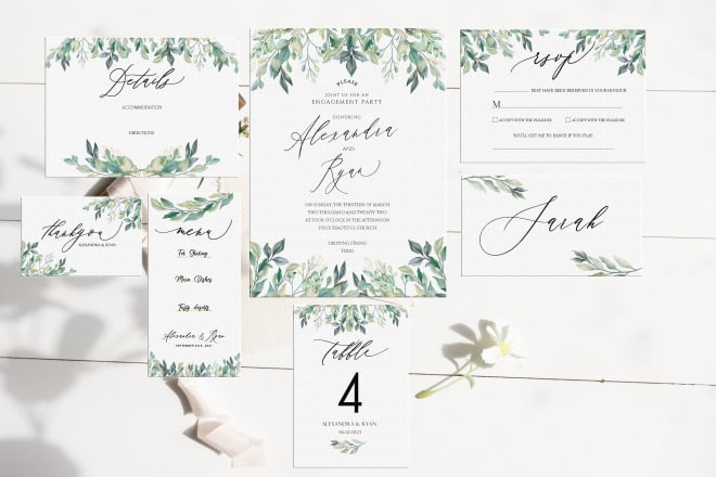 I will design wedding invitation template