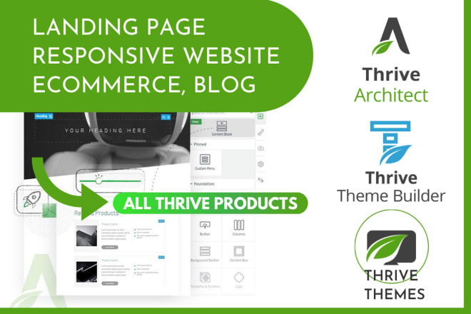 I will design wordpress website using thrive themes thrive architect