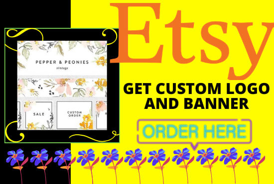 I will design your etsy logo, etsy banner, icon or cover photo