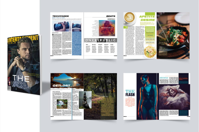 I will design your magazine, brochure or any layout service