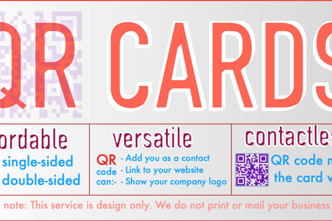 I will design your qr code business card