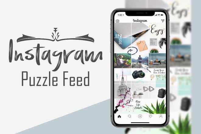 I will design your stylish instagram puzzle feed