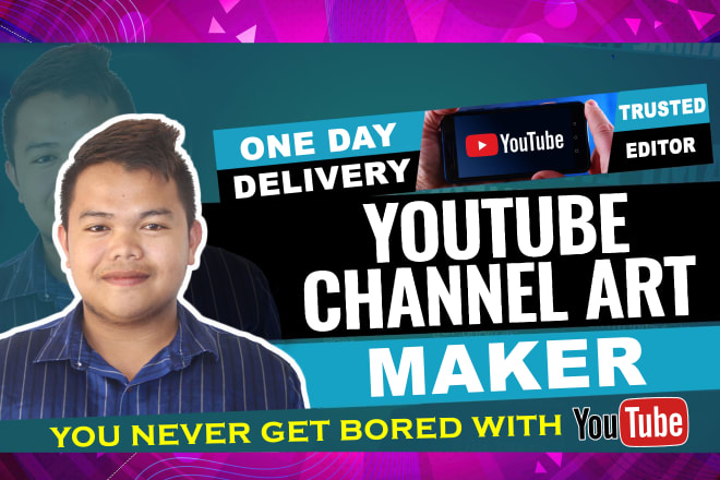 I will design your youtube channel art with free yt profile