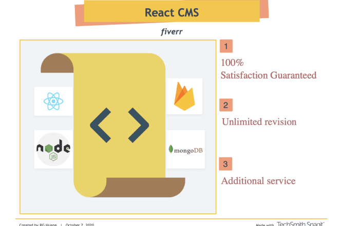 I will develop a cms with react, mern, firebase, heroku for you