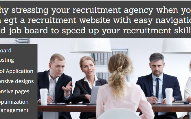 I will develop a job recruiting website for your recruitment agency