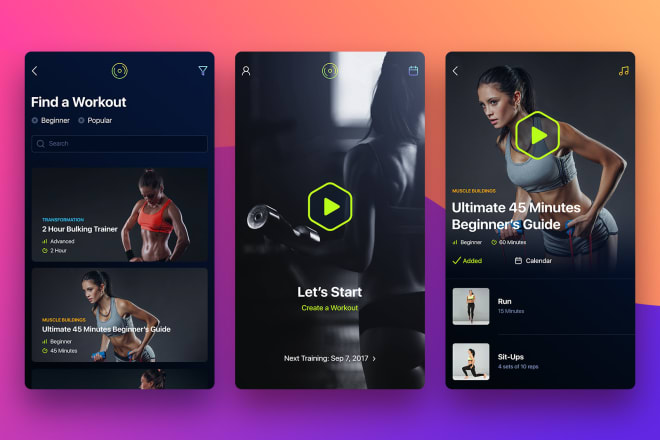 I will develop a workout app, fitness app, gym app for android and ios users