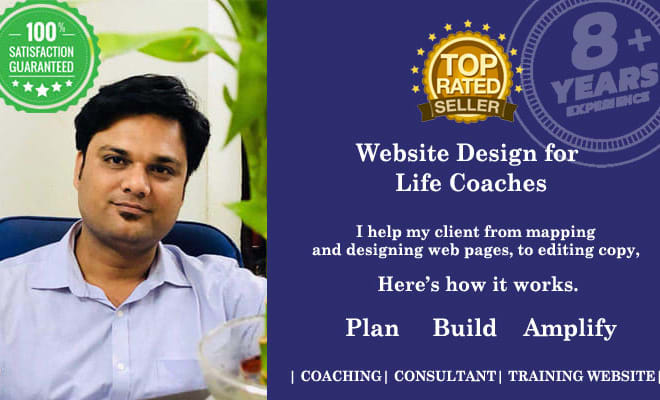 I will develop and design a life coach, consulting website with booking functionality