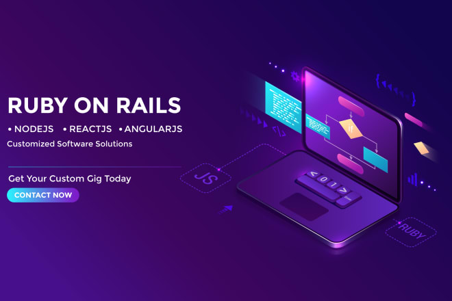 I will develop and design full stack ruby on rails projects
