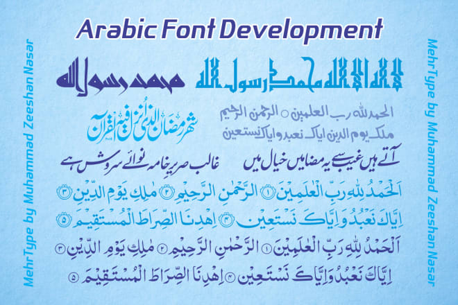 I will develop english urdu arabic font and type design in ttf otf woff