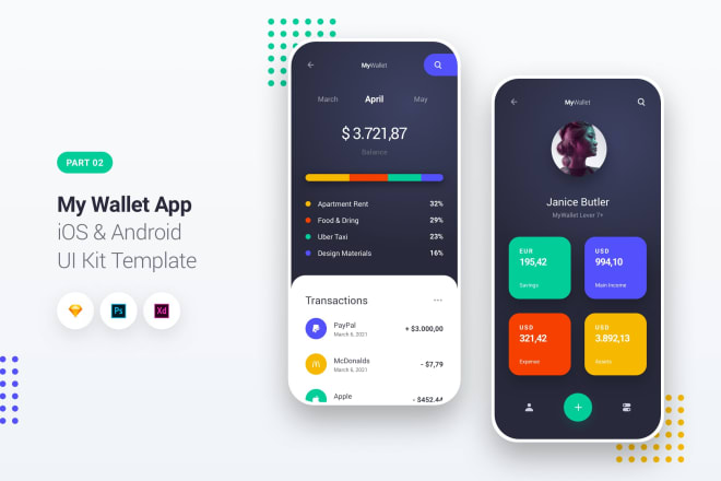 I will develop wallet app, crypto wallet app, wallet