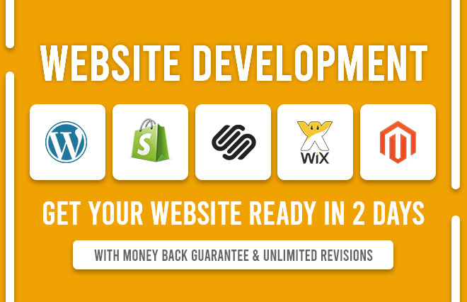 I will develop wix shopify wordpress magento website with responsive web design