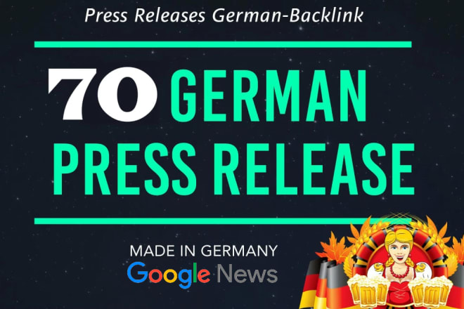I will distribute press release on 70 german top news sites