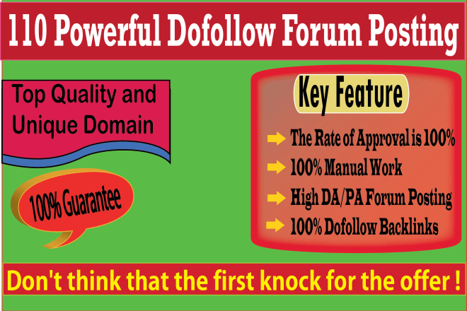 I will do 110 powerful dofollow forum posting