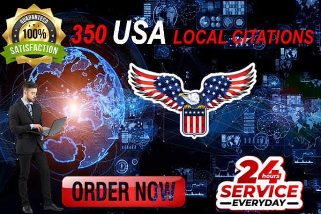 I will do 350 USA local listing citations and directory submissions for local SEO