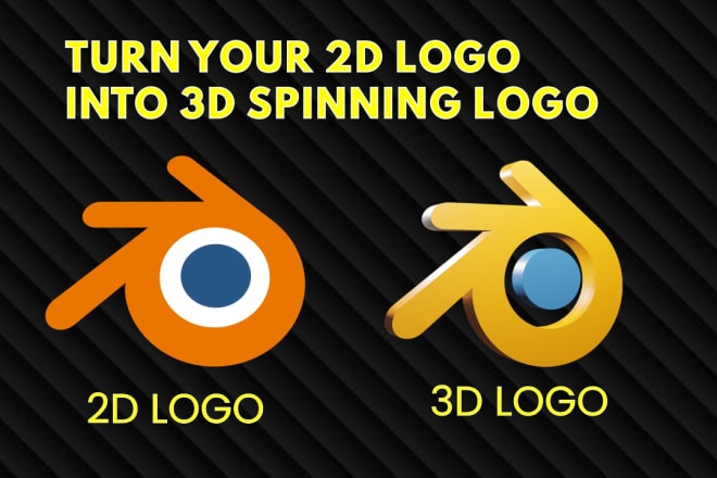 I will do 3d perfect spinning gif animation from your 2d